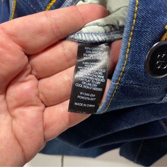 Betabrand Cotton Viscose Blend 4 Pocket Denim Pull On Woman’s Yoga Pants L - Picture 12 of 15